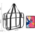 thumbnail image 3 of Clear Cosmetics Bag Transparent Tote Bag Thick PVC Zippered Toiletry Carry Pouch Waterproof Makeup Artist Large Bag Diaper Shoulder Bag Beach Bag, 3 of 5