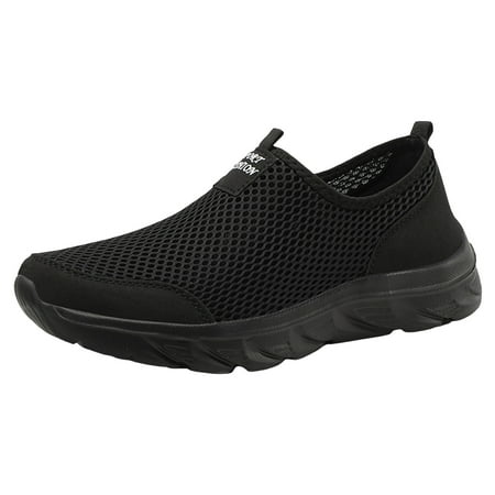 Huesdet Men s FashiOn Sneakers Running Walking Shoes Casual Lightweight Comfortable Air Cushion Support(Black 10)