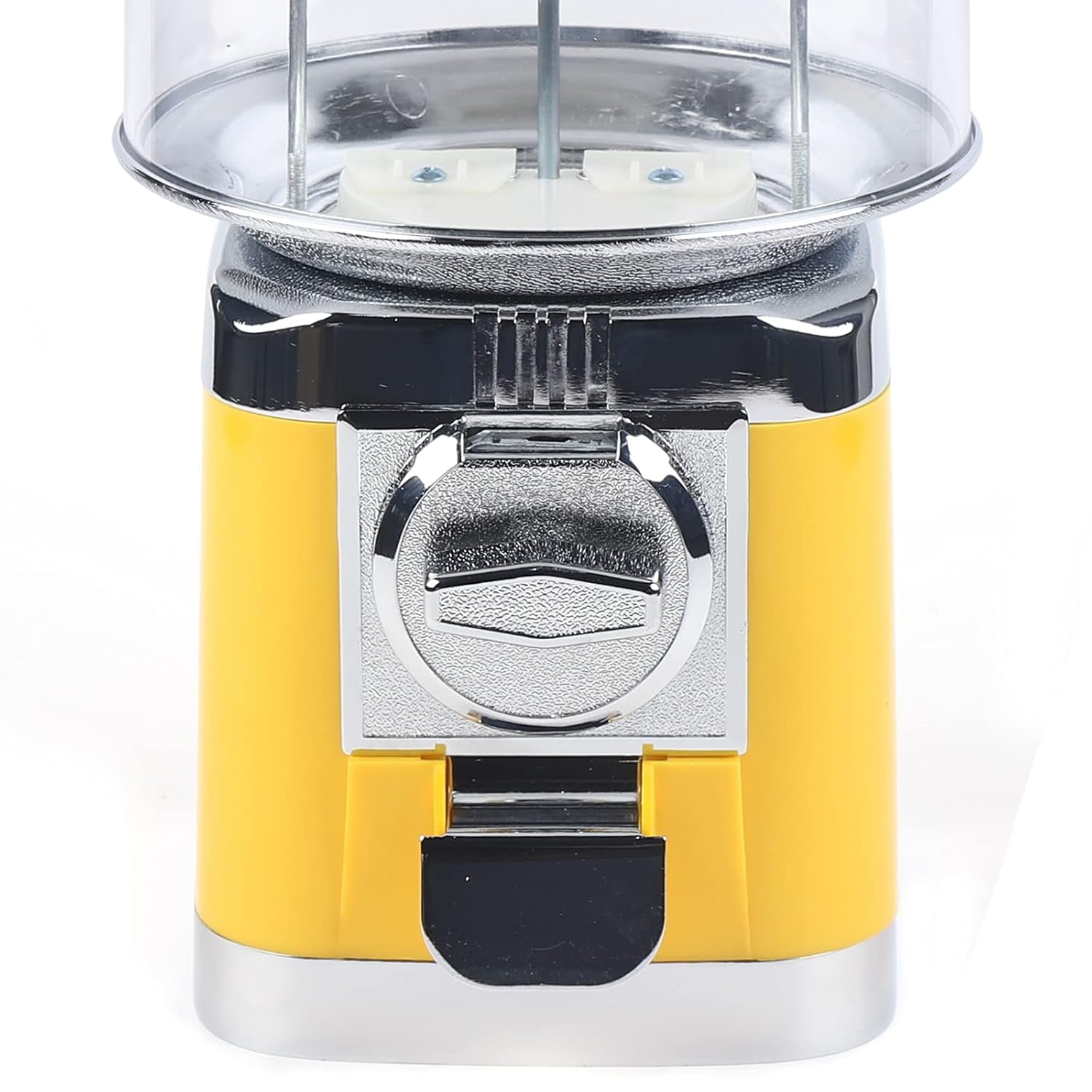 Miumaeov Candy Machine with Coin Slot - 25 Cent Yellow Vending Machine for Kids, Arcade, Retail Stores,200+ Capacity (7.9*7.9*16in)