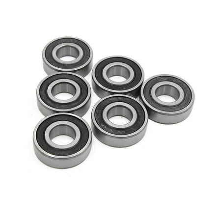 6pcs 6203RS Scooter Motorcycle Sealed Deep Groove Ball Bearing 40 x 17 x
