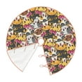 thumbnail image 3 of Balery Cute Cat Printed Christmas Tree Skirt , Merry Christmas Party Christmas Tree Decoration,Adjustable Tree Skirt-48", 3 of 8