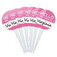 thumbnail image 1 of Virginia Hello My Name Is Cupcake Picks Toppers - Set of 6, 1 of 1