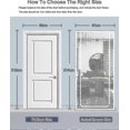 thumbnail image 2 of Door Fits Door Size 90cm X 210cm, Thickened Heavy Duty Pet Screen Door For Dogs Cats Mosquitos, Suitable For Living Room, Bedroom, Kitchen, Patio, Cor, 2 of 5