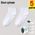 thumbnail image 1 of Disposable Travel Socks for Men Women Washable Compression Socks One Time Portable Compression Cotton Sock for Business Trips white-5pairs, 1 of 6