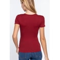 thumbnail image 4 of Short Sleeve V-Neck Rib Top, 4 of 4