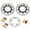 Black, variant on Front Rear Brake Discs Rotors Pads For YAMAHA MT-09 / ABS 2014-2021 XSR 900 ABS 2016-2021