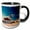 Black/White, variant on 3drose, Alki Point Lighthouse in Seattle, Washington - Us48 Rdu0001 - Richard Duval, 11oz Two-tone Green Mug