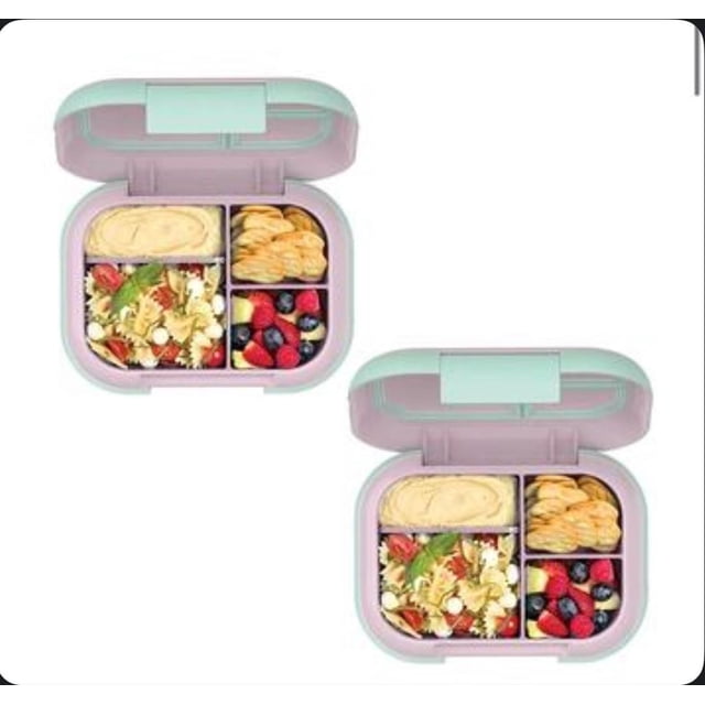 Bentgo Chill Max Leak-Proof XL Lunch Box (2-Pack)5-Cup Capacity for Adults & Ages 8+, 3 or 4 Compartment Bento Box, BPA-Free, Dishwasher Safe (Pink & Teal)