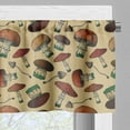 thumbnail image 3 of Ambesonne Forest Valance Pack of 2, Graphical Woodland Mushrooms, 42"X18", Pale Camel Multicolor, 3 of 5