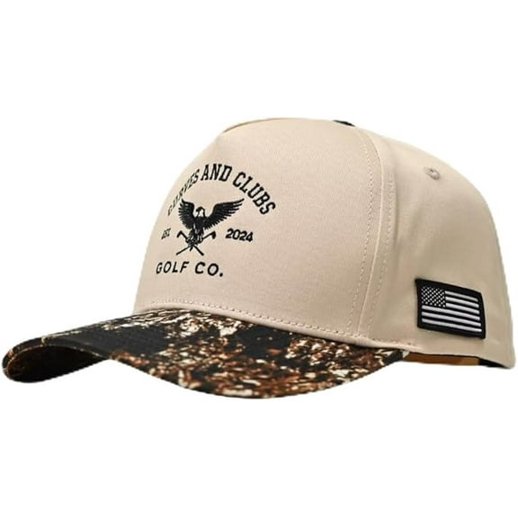 Curves & Clubs USA Golf Rope Hat – American Flag Golf Cap, Performance Hat – Adjustable, Breathable