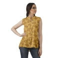thumbnail image 2 of Moomaya Printed Mandarin Collar Tunic Sleeveless Casual Tank Top Summer Wear, 2 of 6