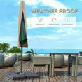 thumbnail image 4 of Outsunny Garden Parasol Cover, Outdoor Umbrella Cover with Zipper, Khaki, 4 of 10