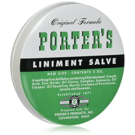 6 Pack Orginal Formula Porter's Liniment Salve 2 Oz cuts