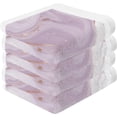 thumbnail image 2 of Coolnut Marble Texture Purple Wash Cloths 4 Pack - 12 x 12 Inch Super Soft Washcloths for Your Face and Body - 100% Cotton Highly Absorbent Baby Face Towel Washcloth Gift, 2 of 7