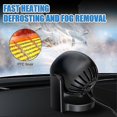 thumbnail image 4 of Car Fan Heater, 12v 120w 2-in-1 Portable Car Heater Defroster With 360 Swivel Base, Car Windshield Defroster Black Tz, 4 of 5