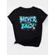 thumbnail image 2 of Camiseta de verano para mujer manga corta, cómoda, para vacaciones y oficinaCreative Colorful Art Letter Print Black Women'S Casual Fashion Top, Crew Neck Short Sleeve T-shirt, Polyester Medium Stre, 2 of 8