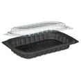 thumbnail image 2 of Pactiv MealMaster Rib Container, 10 x 7.1 x 2.1, Black/Clear, 90/Carton, 2 of 5