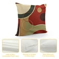 thumbnail image 4 of WERPE  Cranberry red tan Black Geometric Circle Decorative Throw Pillow Case,Home Decoration Pillowcase Zippered Pillow Covers Cushion Cover for Book Lover Worm Sofa Couch, 4 of 5