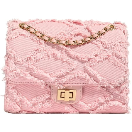 ShengRui Denim Purse  Denim Crossbody Bags for Women Jean Purse Denim Shoulder Bag Handbags
