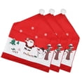 thumbnail image 3 of Fundas para sillas de comedor navideñas, 3 piezas, fundas para sillas navideñas, adornos navideños para sillas, fundas para sillas de cocina navideñas, rendimiento sólido, 3 of 14