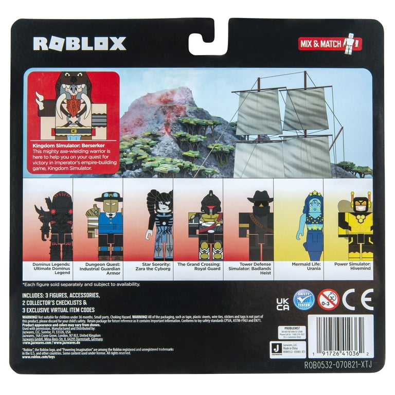  Roblox Action Collection - Kingdom Simulator: Berserker Figure  Pack + Two Mystery Figure Bundle [Includes 3 Exclusive Virtual Items] :  Toys & Games