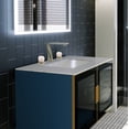thumbnail image 6 of Bergamo Art Brushed Nickel Brass Bathroom Faucet with Pink Rose Quartz Handles, 6 of 6
