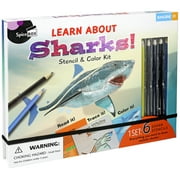 SpiceBox Children's Art Kits Imagine It Learn & Draw Sharks