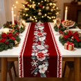 thumbnail image 4 of SLYNSHome Christmas Snowflake Table Runner, Red Holiday Table Flag, Winter Theme Tablecloth for Dining Room Kitchen Home Party Decor, 4 of 6