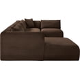 thumbnail image 4 of Meridian Furniture 5-Piece Brown Corduroy Performance Fabric Modular Sectional, 4 of 13