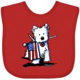 thumbnail image 3 of Inktastic US Flag Westie Boys or Girls Baby Bib, 3 of 4