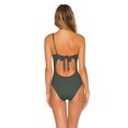 thumbnail image 2 of Becca by Rebecca Virtue Women's Adeline One Shoulder One Piece Swimsuit Basil L, 2 of 2