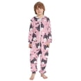 thumbnail image 2 of Cat and Love One Piece Pajamas Soft Jumpsuit Cozy Sleep and Play Romper Zipper and Pockets 13Y-14Y, 2 of 8