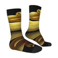 thumbnail image 2 of Goofa Yellow White-Lipped Pit Viper Printed Men's Crew Socks, Soft Durable Breathable Moisture-Wicking with Odor Control Cotton socks, 2 of 9