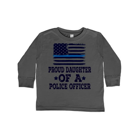 

Inktastic Police Officer Proud Daughter Gift Toddler Toddler Girl Long Sleeve T-Shirt