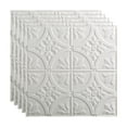 thumbnail image 1 of FASÄDE Traditional 2 Decorative Vinyl 2ft x 2ft Lay in Ceiling Panel in Gloss White (5 Pack), 1 of 5