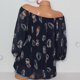 thumbnail image 1 of Blusas De Verano Para Las Mujeres De Ocio Pluma Impresa Suelta Manga Corta Talla Grandepangjing, 1 of 4