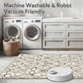 thumbnail image 5 of ODIKA 2'x3' Machine Washable Non-Slip Area Rug, Trellis Lattice with Quatrefoil Junction Points High Traffic Rug with Pad, Black, 462870, 5 of 8