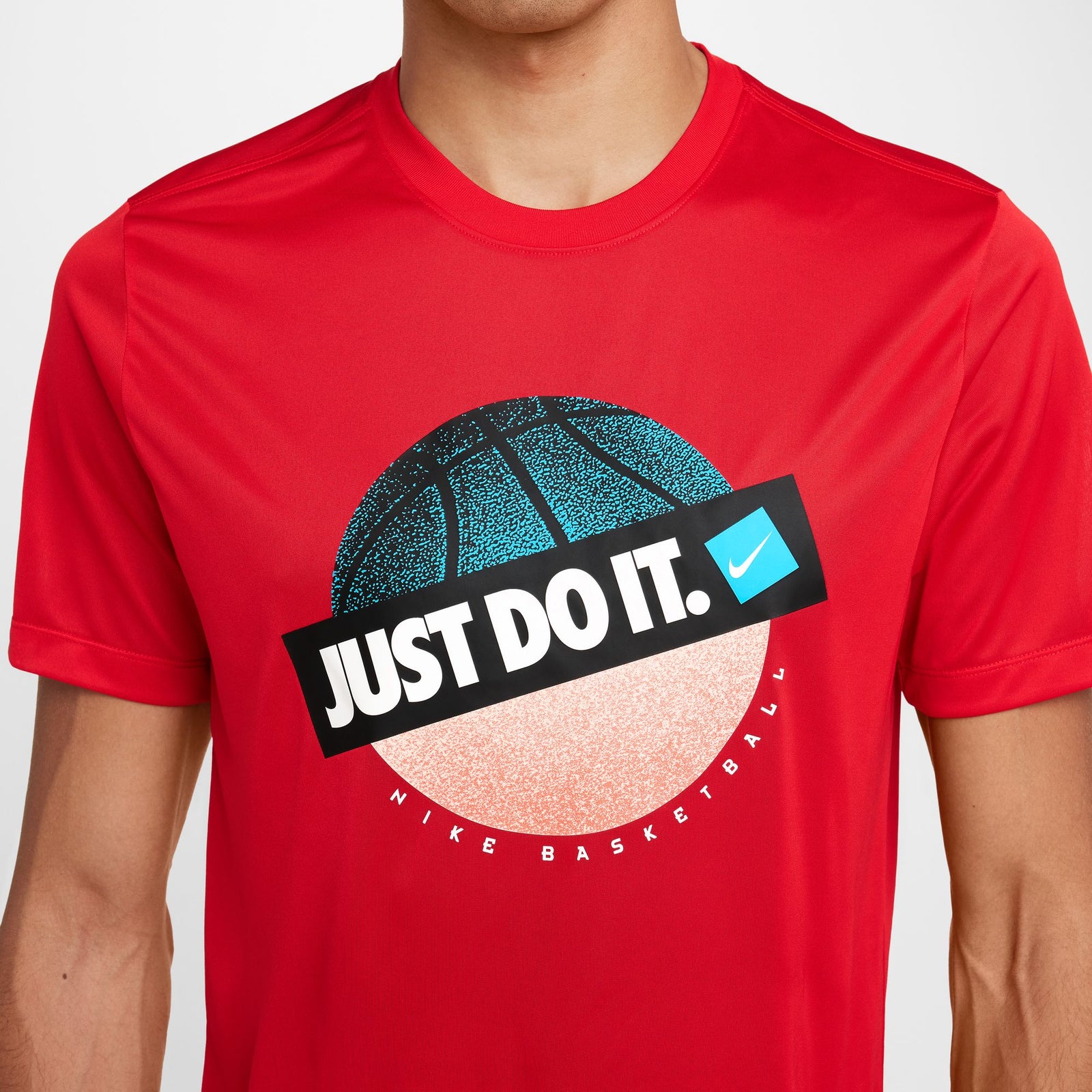 Nike Just Do It Basketball Men's Dri-FIT T-Shirt Red photo 3