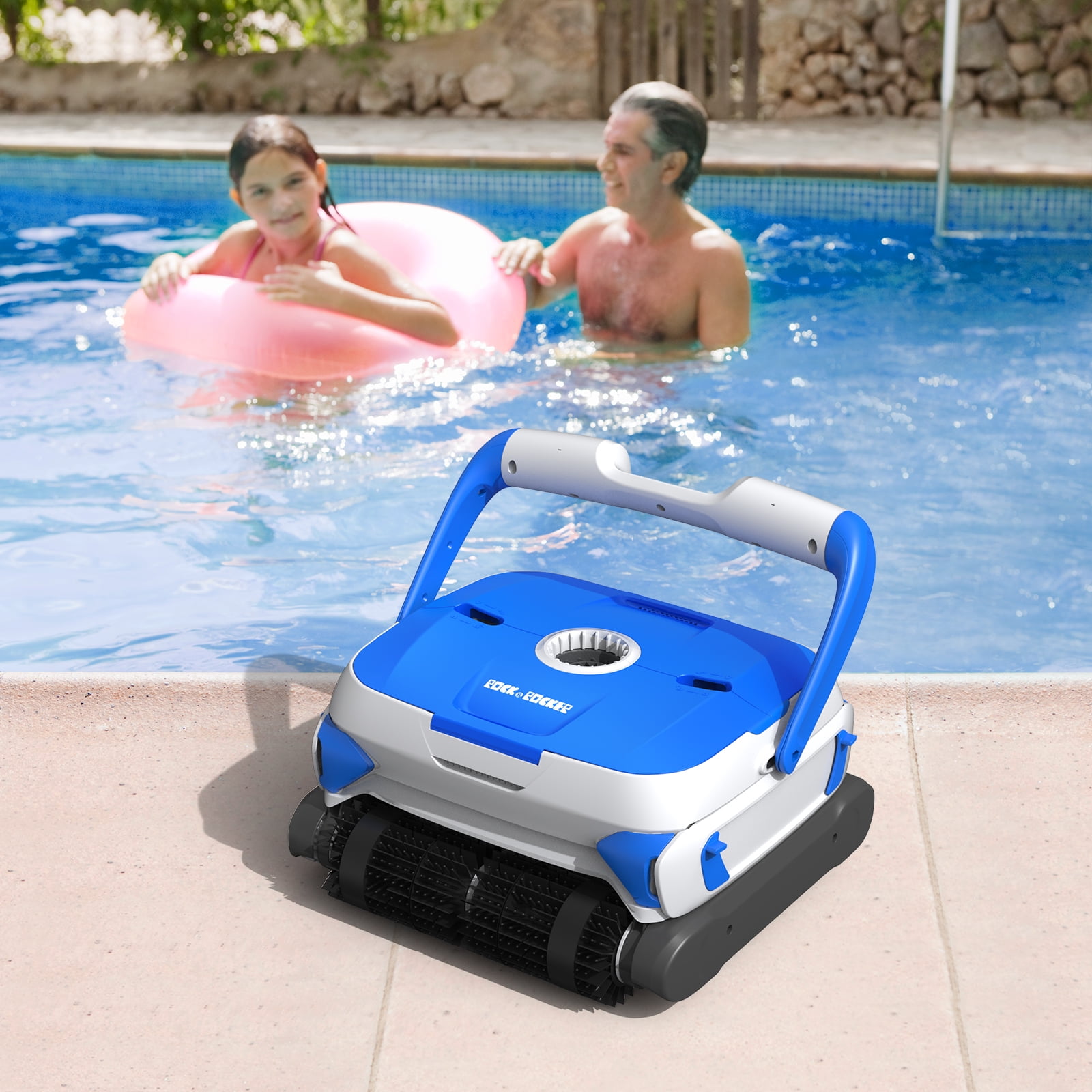 AUSONO Cordless Robotic Automatic Pool Cleaner can Cleaning Wall for
