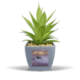 thumbnail image 1 of Ocean Sea Wave Spray Science Nature Picture Fake Pineapple Flower Pot Vase Mini Decor, 1 of 3