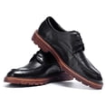 thumbnail image 3 of Santimon Black Dress Shoes for Men Classic Lace-up Derby Shoes Formal Business Oxford Shoes US 5.5, 3 of 8