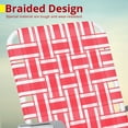 thumbnail image 4 of Zimtown 2 Pack Lawn Chair Set Patio Folding Web Outdoor Portable Camping Chair(Red & White), 4 of 9