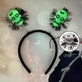 thumbnail image 2 of Diademas luminosas para disfrazarse de Halloween, accesorios para el cabello, decoraciones para fiestas de festivales de fantasmas, diadema de murciélagos esqueletos brillantes, 2 of 6