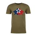 thumbnail image 2 of Red, White and Blue Star, Men's USA T-shirts, 4th of July T-shirts - Olive Drab MH200PATRIOT S17 3XL, 2 of 3