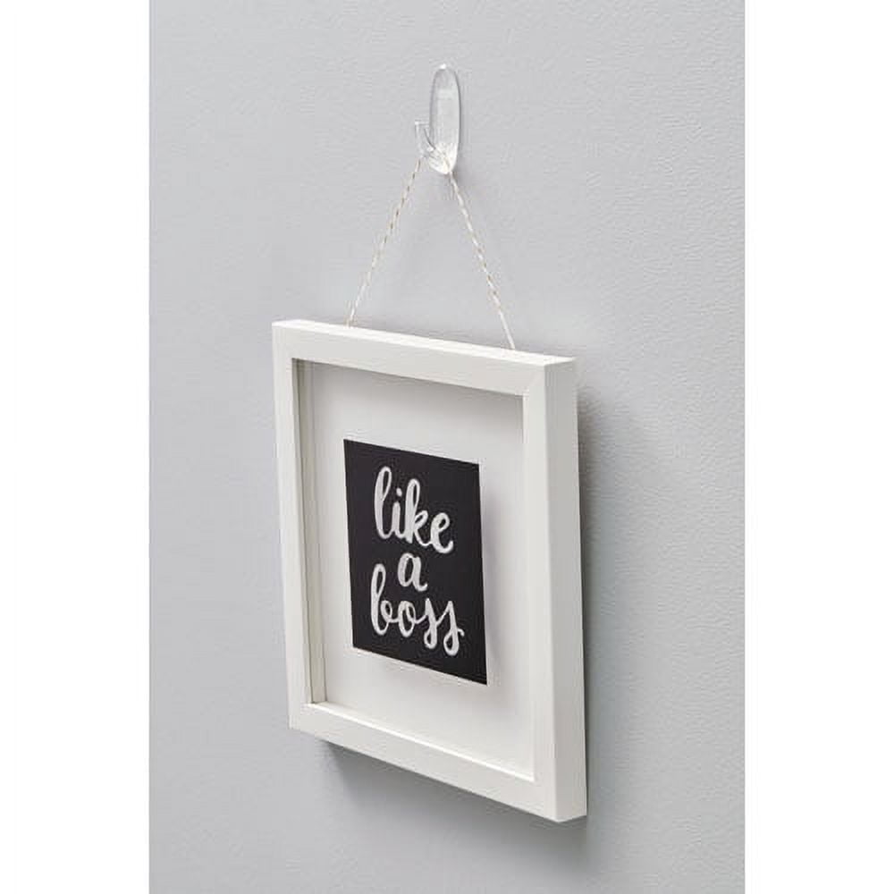Clear Hooks And Strips, Plastic, Medium, 6 Hooks And 12 Strips/pack | Bundle of 5 Packs