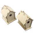 thumbnail image 2 of Kits de edificio de la casa de aves para niños Artesanía de madera con pinturas Pinceles Adornos de madera Adornos de madera Decoraciones para el hogar Artes de pintura Inevent OD003468-05, 2 of 7