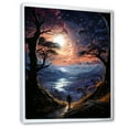 thumbnail image 2 of Designart "Star Gazing Space Asteroids I" Astrology Floater Framed Wall Decor, 2 of 7