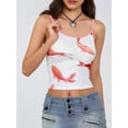 thumbnail image 3 of Biezeib Women's Cami Tank Tops Sleeveless Spaghetti Strap Koi Fish Print Slim Fit Camisole Summer Shirts, 3 of 6