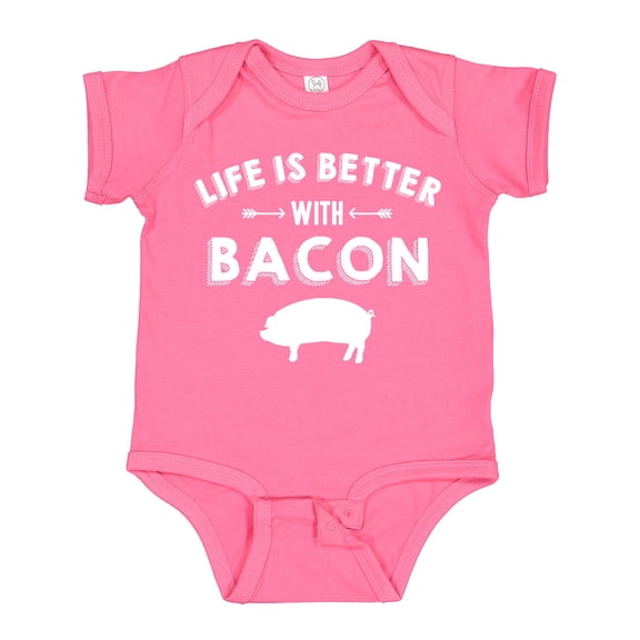 Inktastic Life's Better with Bacon Boys or Girls Baby Bodysuit
