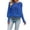 Blue, variant on Women's Knit Batwing Sleeve Wrap Cardigan Sweater – Loose Openwork Pullover Shawl Top with Crochet Cable Detail for Fall Winter Daily Wear